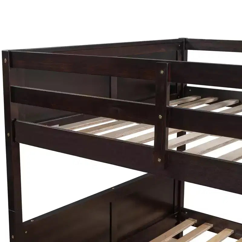 Whisen Full Over Full Wooden Bunk Bed with Twin Size Trundle