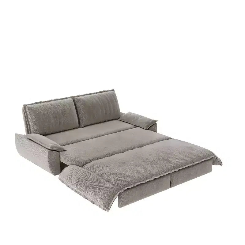 3-in-1 Convertible Queen Sleeper Sofa with Velvet Upholstery