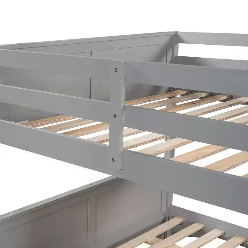 Whisen Full Over Full Wooden Bunk Bed with Twin Size Trundle