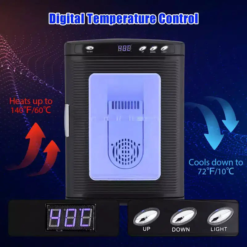 Reptile Incubator, 25L Hatching Eggs Incubator - 10C-60C Temperature Controlled, 12V/110V Portable Digital Incubator for Small Reptiles