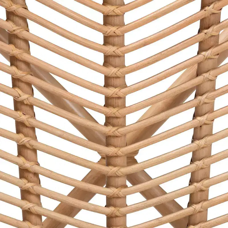 Eliava Natural Rattan Flower Accent Chair Natural Brown: Indoor Wicker, No Assembly Required