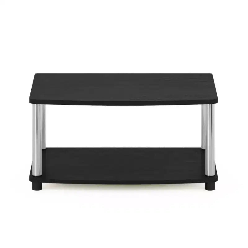 2-Tier Elevated TV Stand with Open Storage Shelves