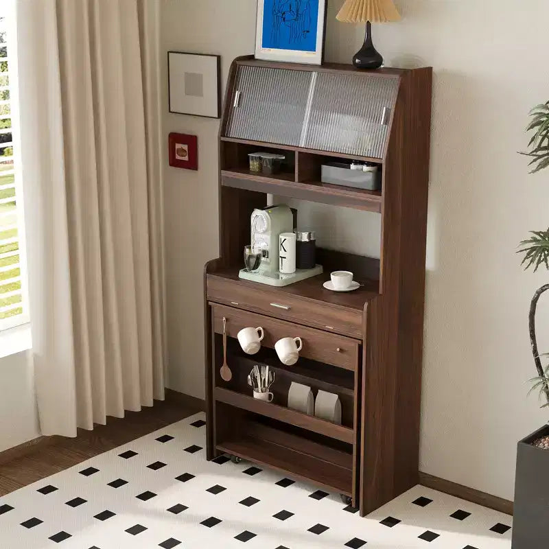 Whisen 33.5 Buffet with Hutch & Foldable Table