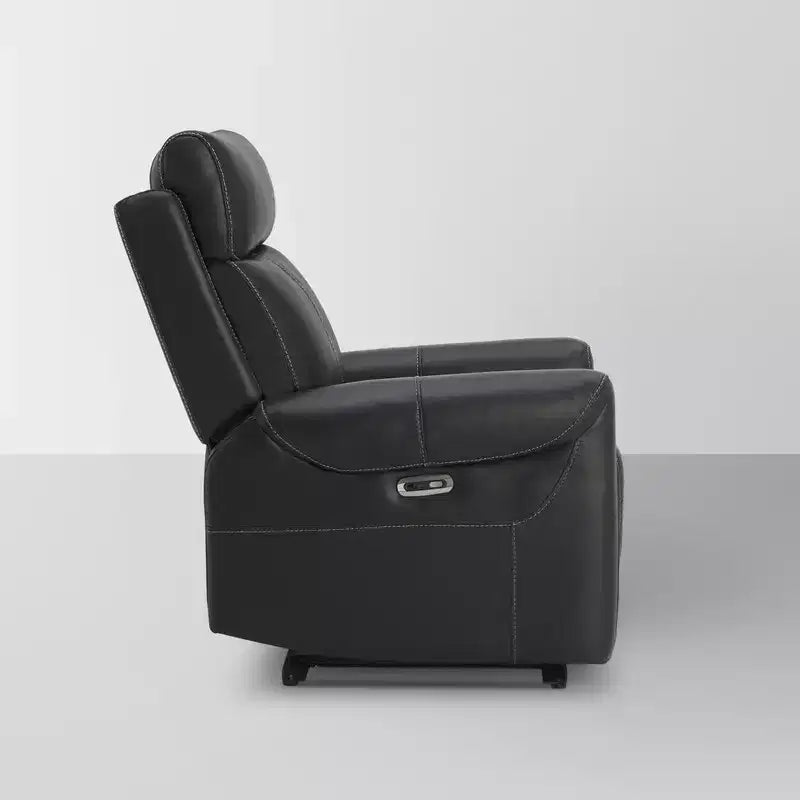 Wall Hugger Power Recliner with USB Ports, Faux Leather, 3 Positions, 350 lbs