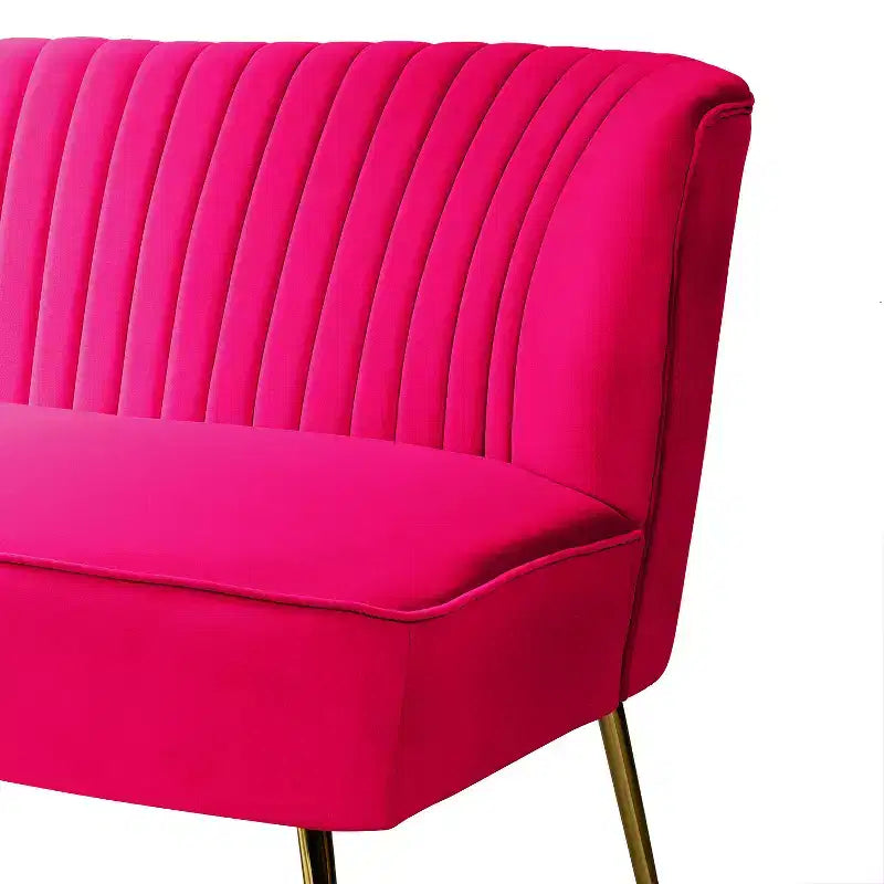 Velvet Nicolas Loveseat Chair Contemporary 2-Seater Sofa for Living Room and Bedroom Tufted Back Loveseat | Karat Home