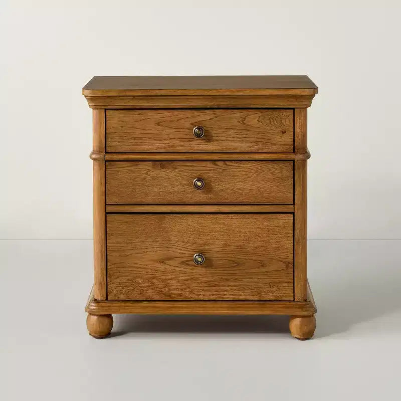 3pc Classic 3 Drawer Wooden Nightstands - Hearth & Hand with Magnolia