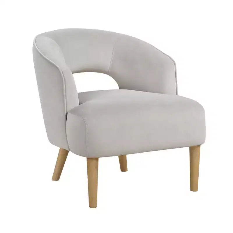 GDFStudio Bennett Contemporary Velvet Upholstered Barrel Accent Chair