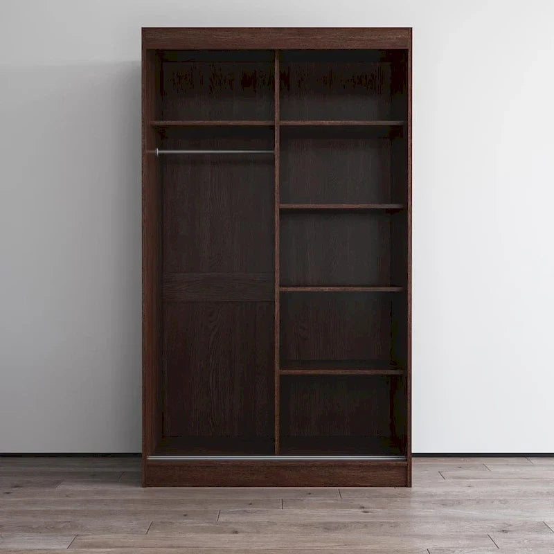 Aria High Gloss 2-door Modern Wardrobe with Mirror