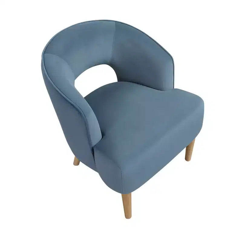 GDFStudio Bennett Contemporary Velvet Upholstered Barrel Accent Chair