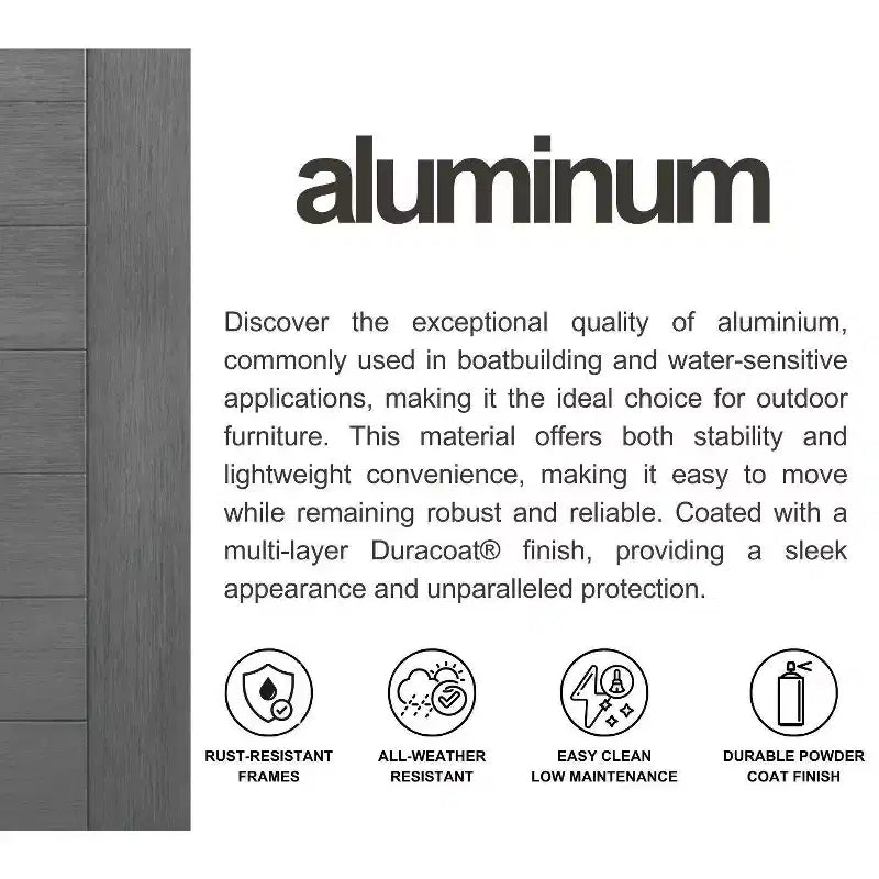 Amazonia Copa 13pc Aluminum Rectangular Extendable Patio Dining Set Gray