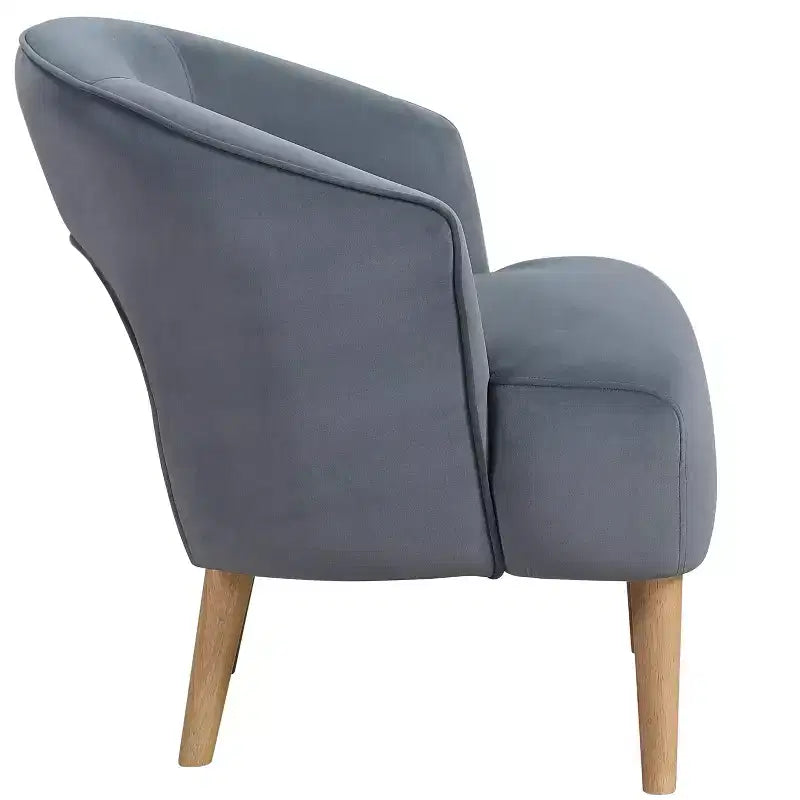 GDFStudio Bennett Contemporary Velvet Upholstered Barrel Accent Chair
