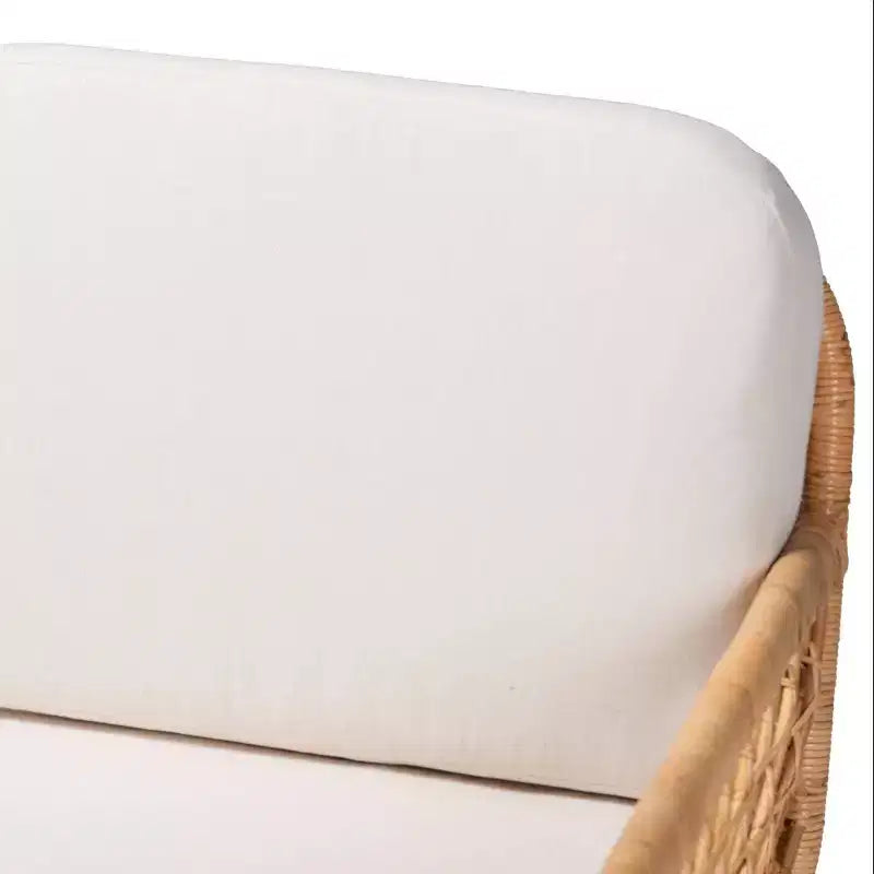 bali & pari Pakis Rattan Tete-a-Tete Sofa Natural Rattan
