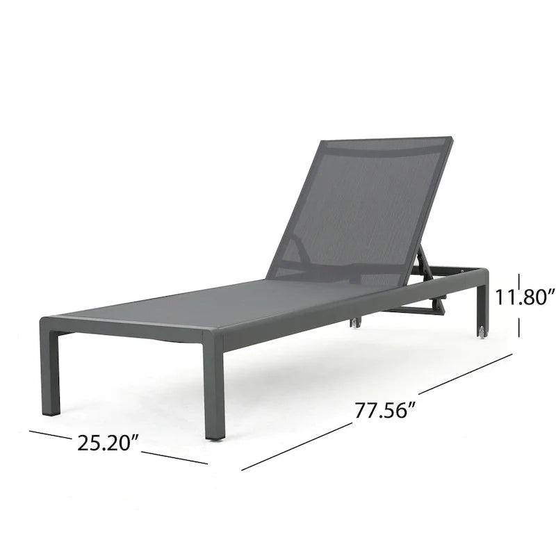 Cape Coral Outdoor Aluminum 3-piece Chaise Lounge Set by Christopher Knight Home