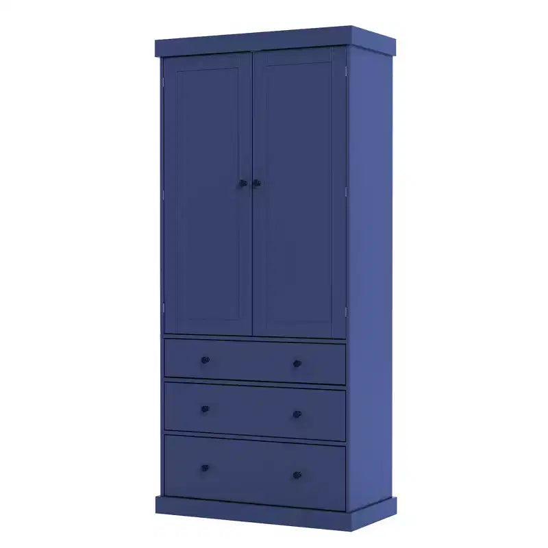 Freestanding Kitchen Pantry Organizer, Cabinet with 3-Adjustable Shelves, 3-Drawers, 8-Door Inner Shelves