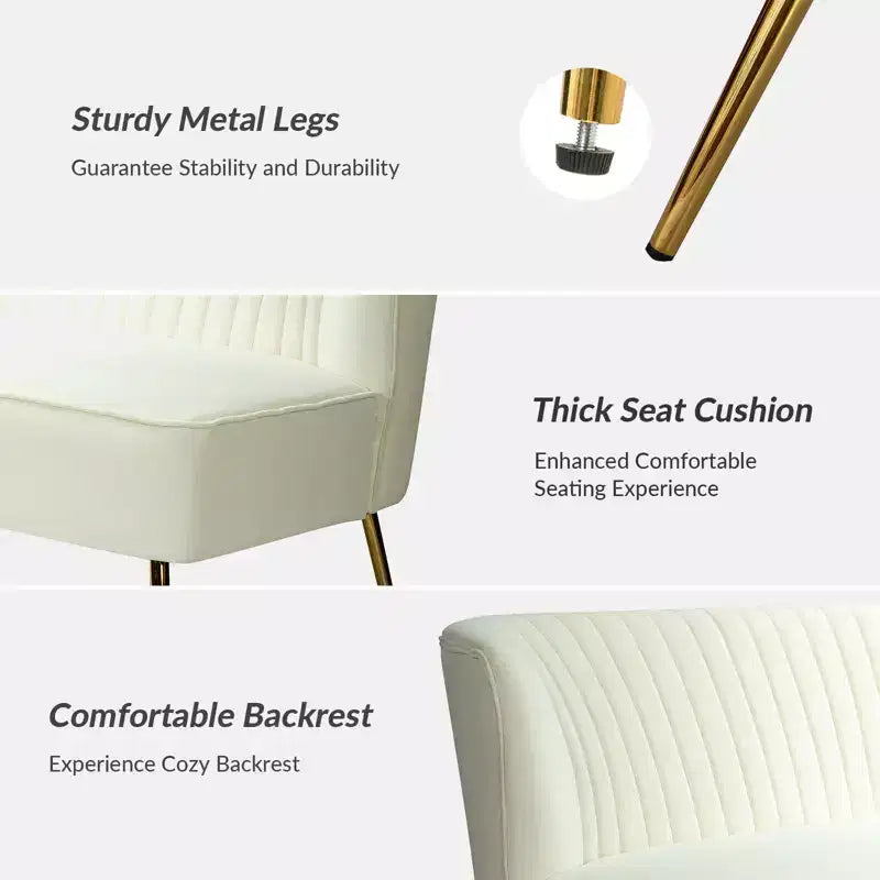Velvet Nicolas Loveseat Chair Contemporary 2-Seater Sofa for Living Room and Bedroom Tufted Back Loveseat | Karat Home
