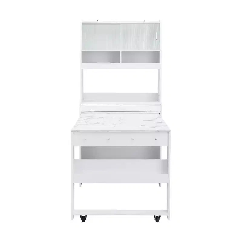 Whisen 33.5 Buffet with Hutch & Foldable Table