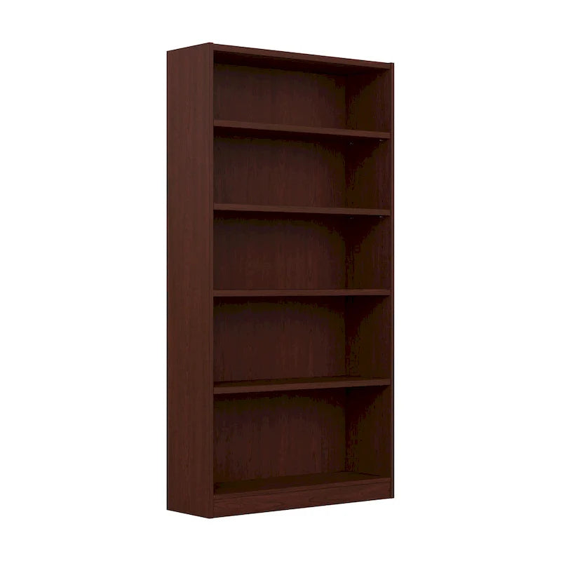 Tall 5-Shelf Bookcase Storage Unit – 72" Adjustable Shelves for Home & Office