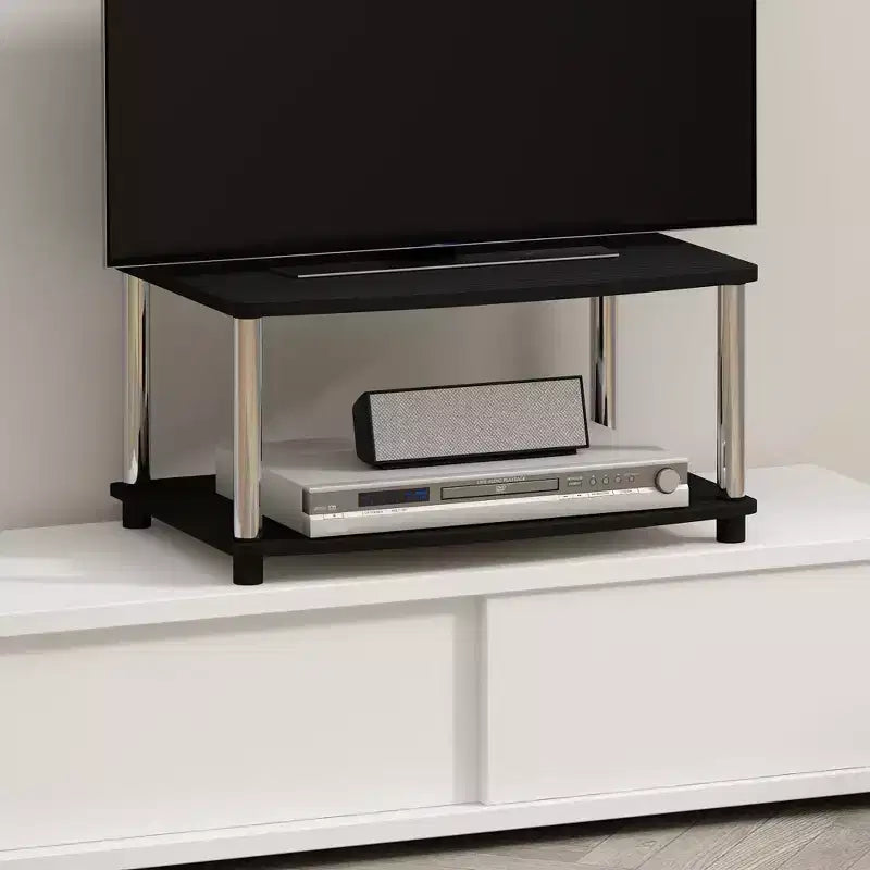 2-Tier Elevated TV Stand with Open Storage Shelves