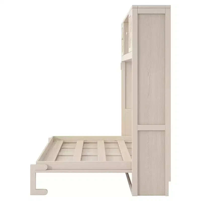 Whisen Full Size Murphy Bed with Storage Cabinets