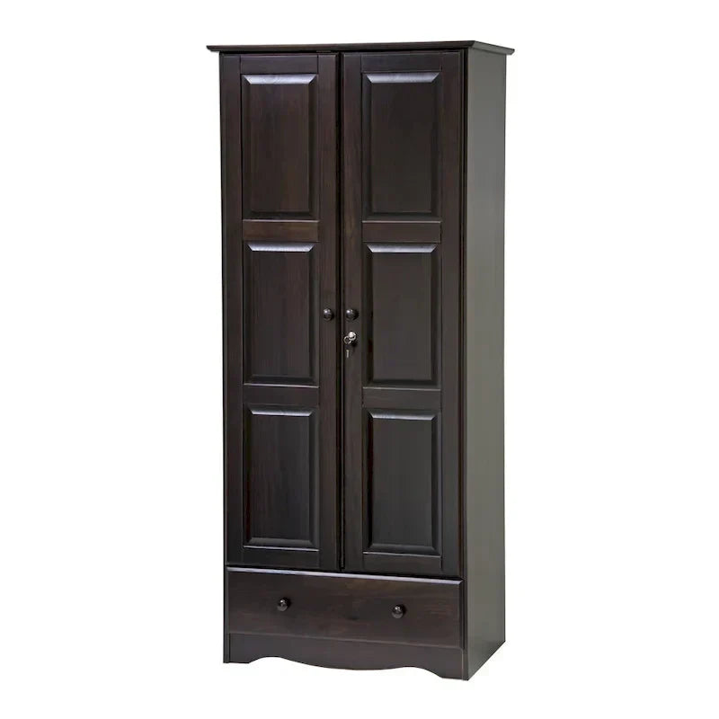 100% Solid Wood Flexible Wardrobe Armoire with Metal or Wooden Knobs