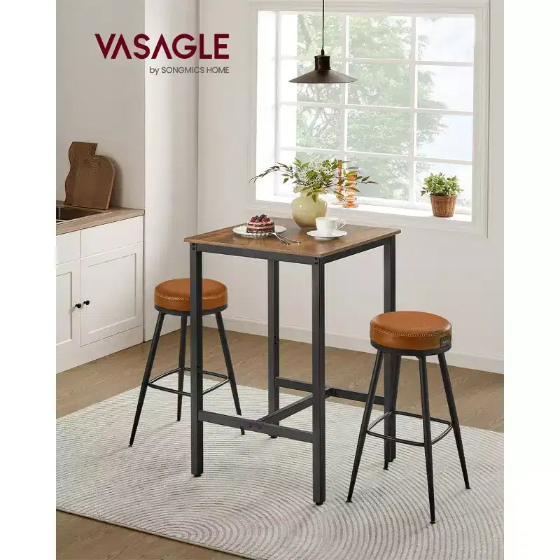 Small High Top Bar Table with Metal Frame – Seats 2