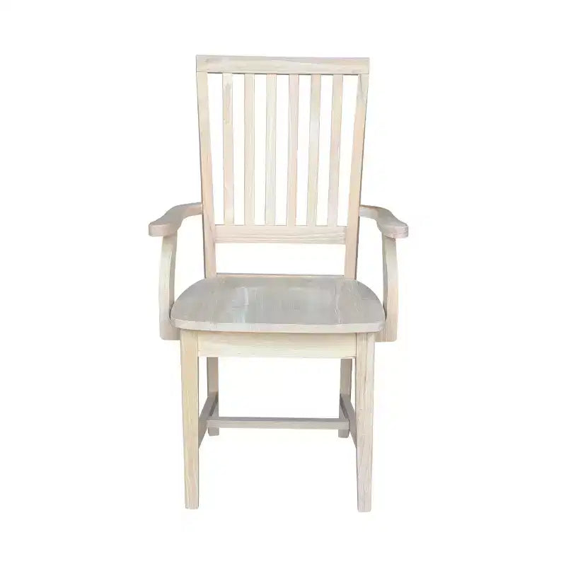Mission Side Chair with Arms – Unfinished Solid Wood