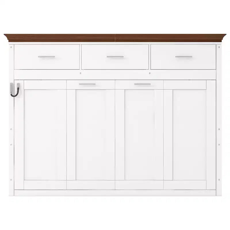 Merax Space-Saving Twin Size Murphy Bed with 3 Drawers White
