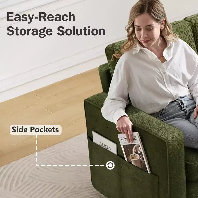 Dyonery 81 Sleeper Sofa Bed, 2 in 1 Pull Out Couch with Reversible Storage Chaise