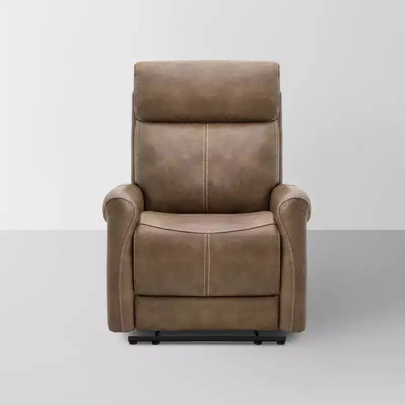 Wall Hugger Power Recliner with USB Ports, Faux Leather, 3 Positions, 350 lbs