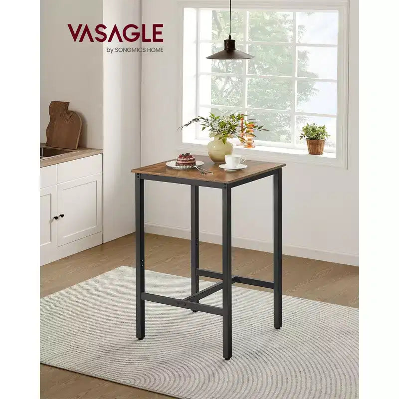 Small High Top Bar Table with Metal Frame – Seats 2