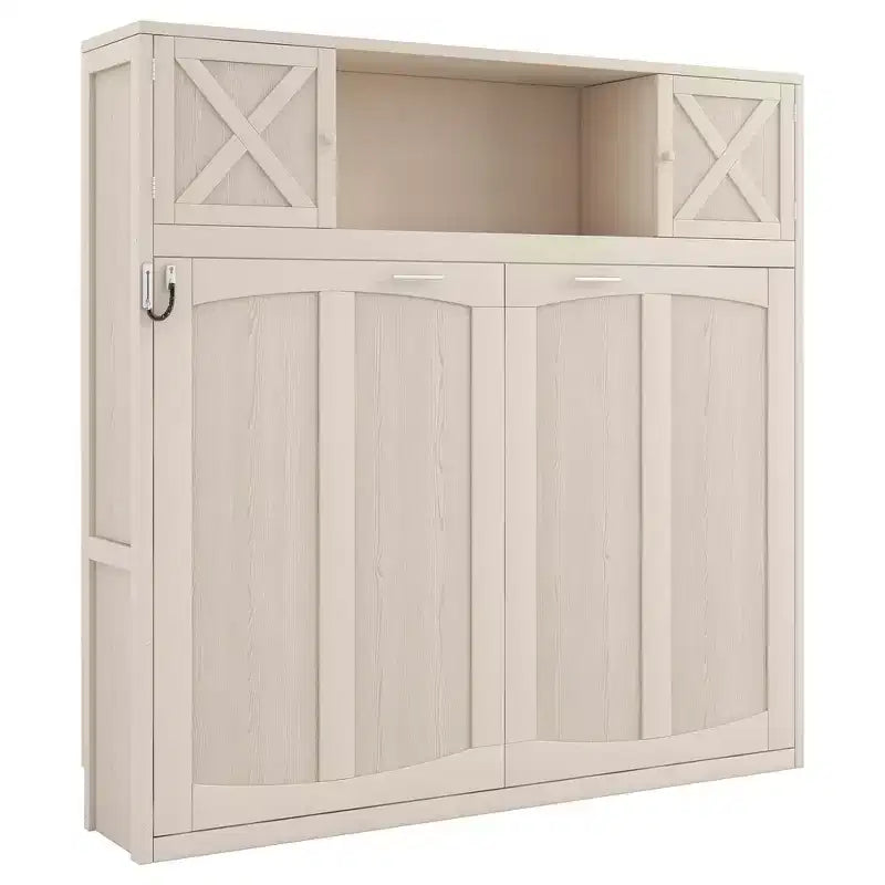 Whisen Full Size Murphy Bed with Storage Cabinets