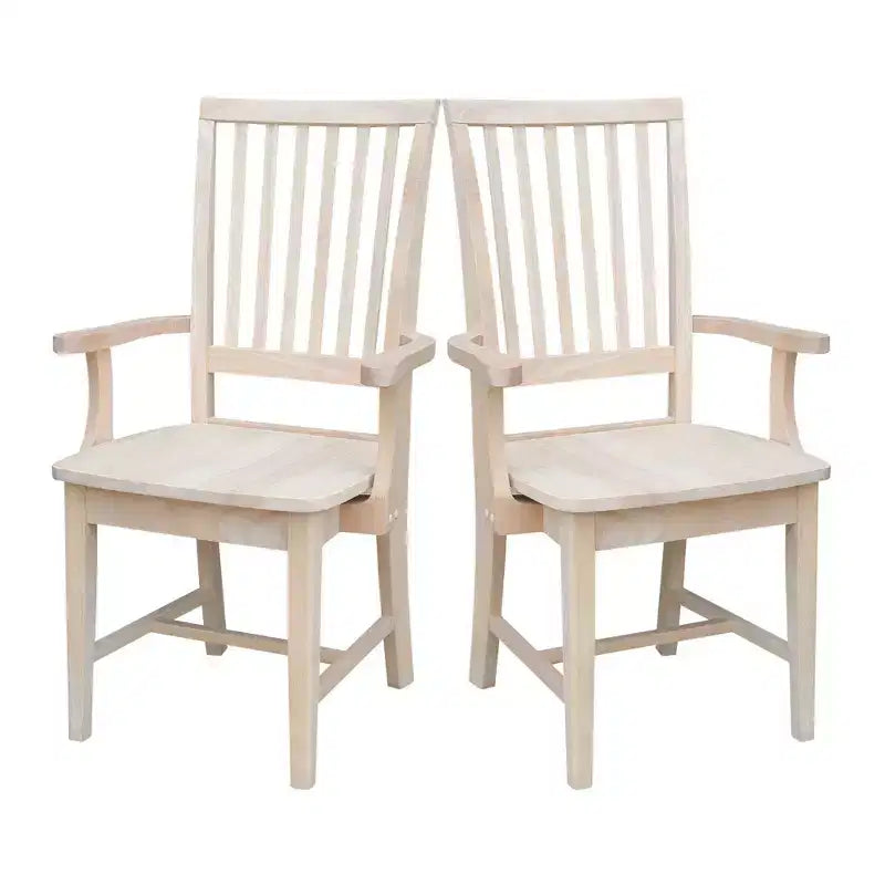 Mission Side Chair with Arms – Unfinished Solid Wood