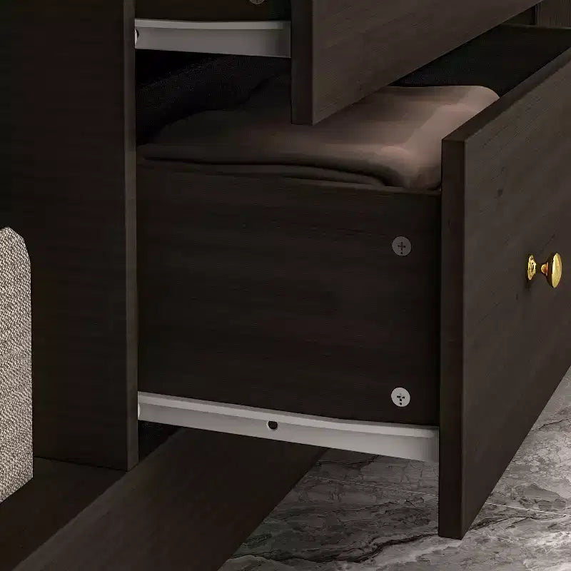 Modern Wardrobe with Mirror Closet Organization Armoire: Sturdy Rails, Smooth Drawers Practical & Stylish