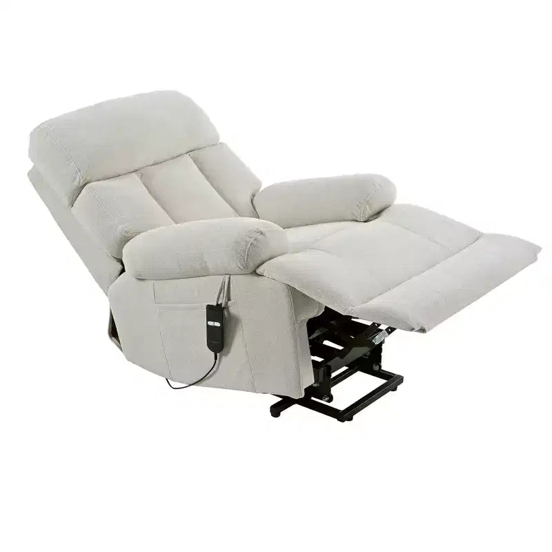 Oversized Power Lift Recliner Chair, Adjustable Reclining Sofa Chair for Elderly, Recliner with Remote Control and Side Pocket