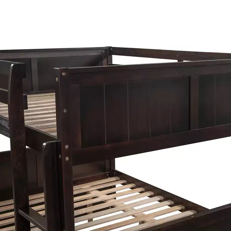 Whisen Full Over Full Wooden Bunk Bed with Twin Size Trundle