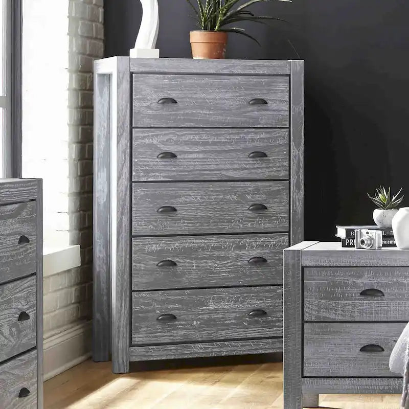 Grain Wood Furniture Montauk 5-drawer Solid Wood Chest
