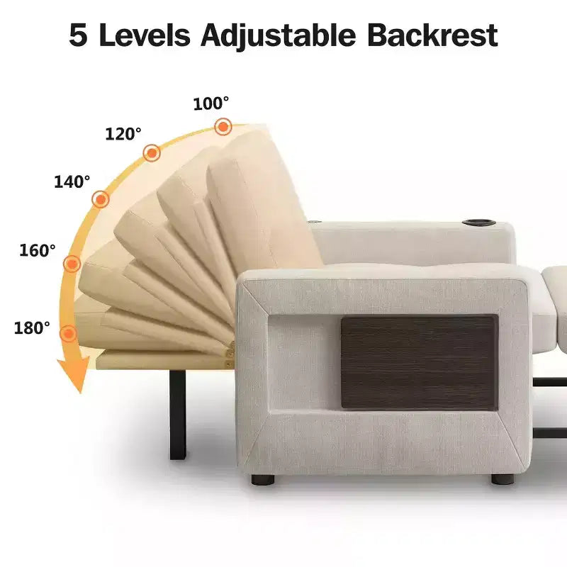 3-in-1 Sleeper Sofa Chair Bed, 42.5 Wide Convertible Pull-Out