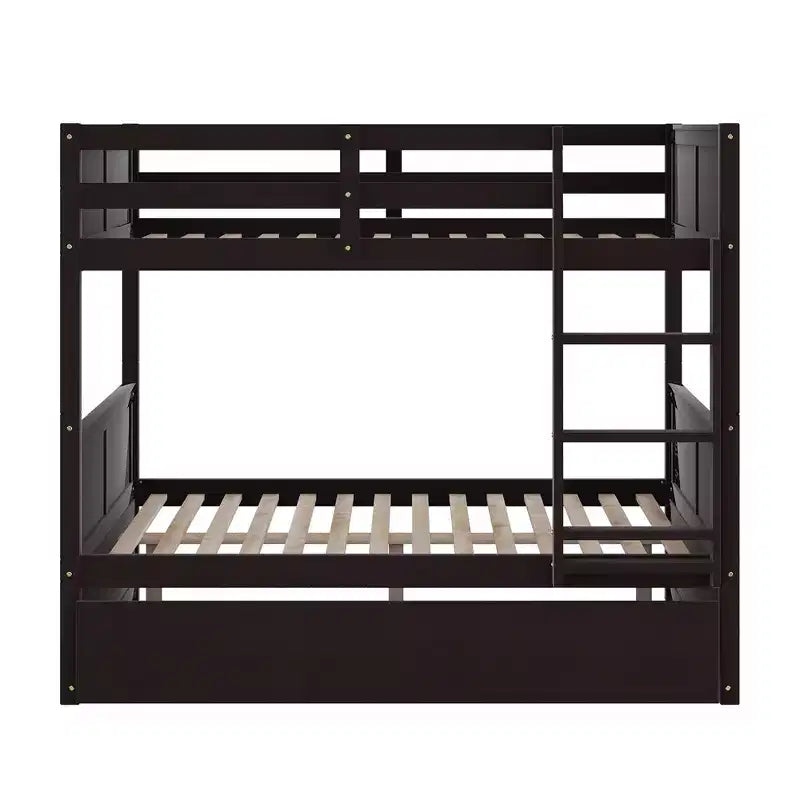 Whisen Full Over Full Wooden Bunk Bed with Twin Size Trundle