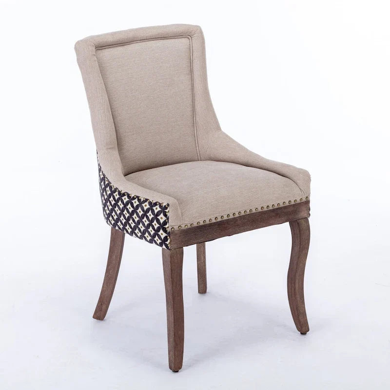 Set of 2 Ultra Side Dining Chairs with Wood Legs