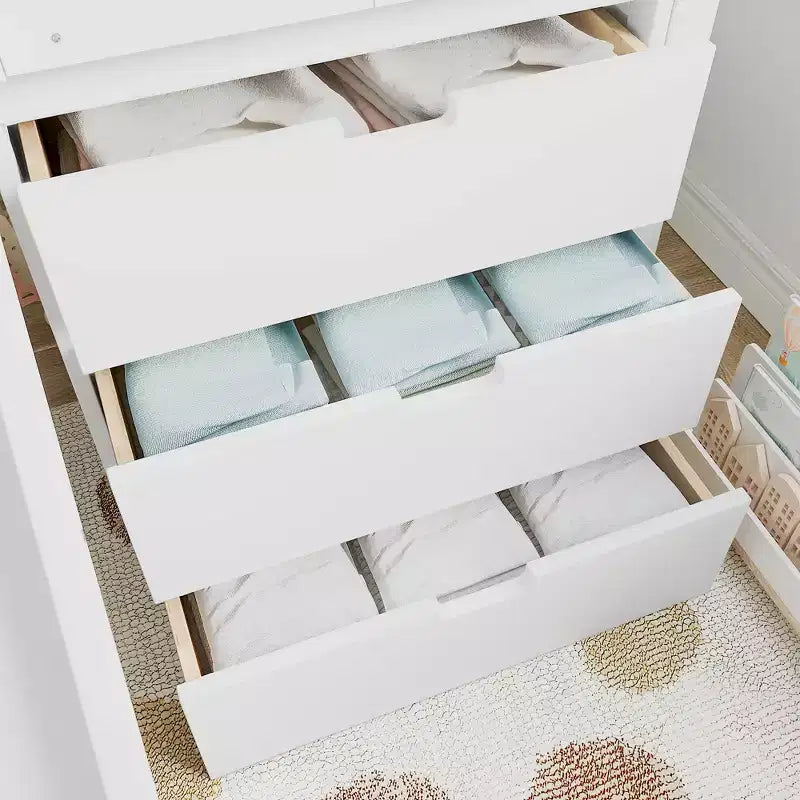 Twin Size Loft Bed with 3 Drawers & Storage Stair, Wooden House-style Bed Frame with Slide and Remevoable Desk
