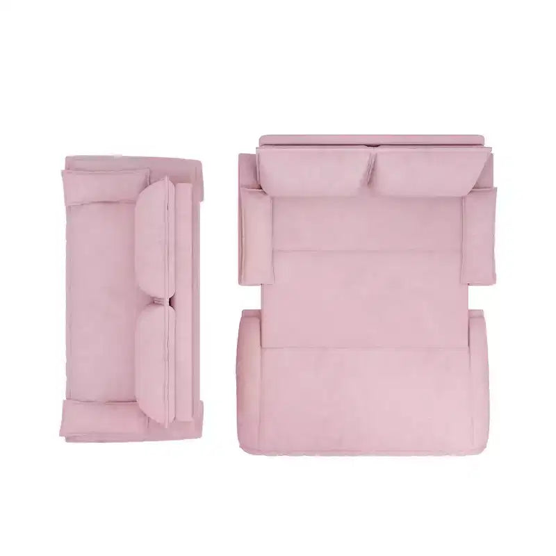 3-in-1 Convertible Queen Sleeper Sofa with Velvet Upholstery