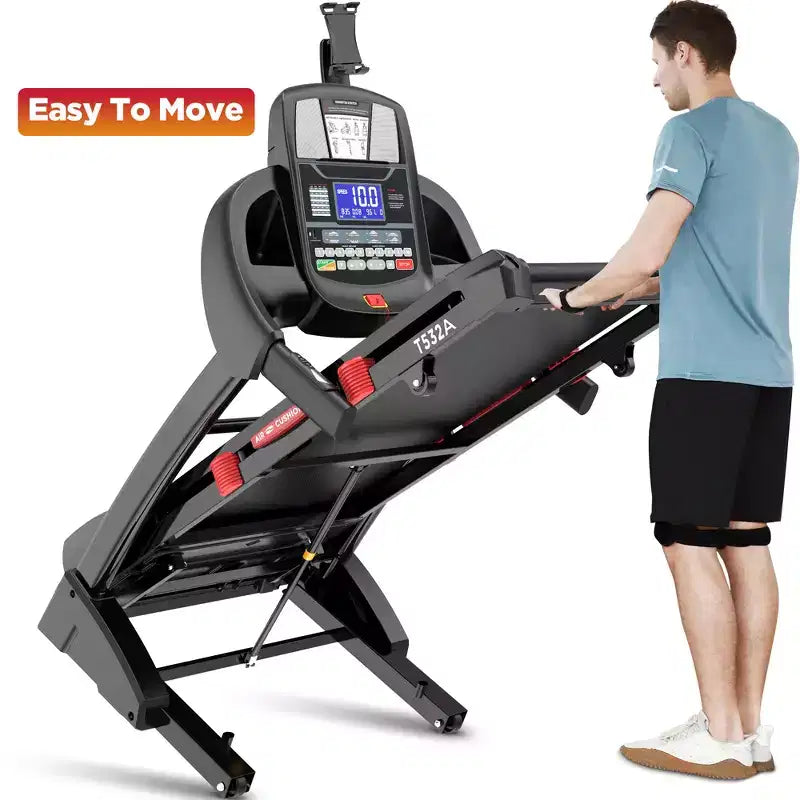 Treadmill Clearance: Portable Electric Treadmill with Handles, 20% Auto Incline, 4.5 HP Motor, Bluetooth App for Home/Office, Walking Running Machine