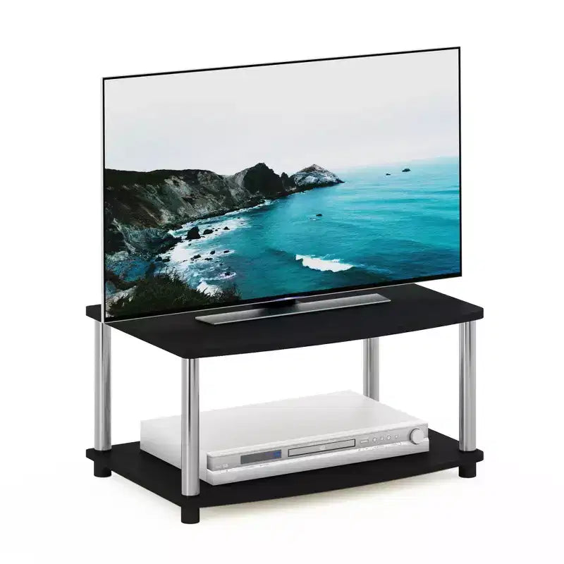 2-Tier Elevated TV Stand with Open Storage Shelves