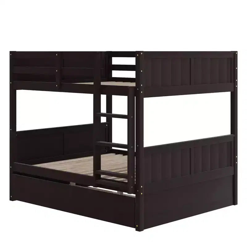 Whisen Full Over Full Wooden Bunk Bed with Twin Size Trundle