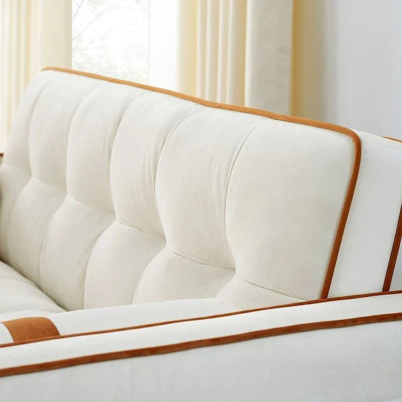 Velvet Multi-Functional Pull-Out Sofa Bed Adjustable Reclining Backrest With Pillows - N/A