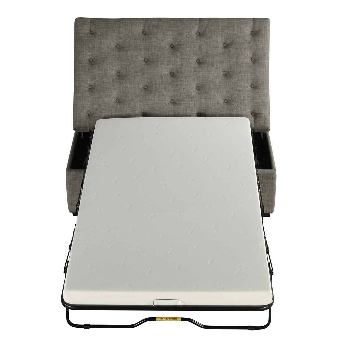 Folding Sofa Bed, 49.6 Ottoman with a Folding Sofa Bed, Convertible Ottoman Sleeper with Memory Mattress and Tufted Design