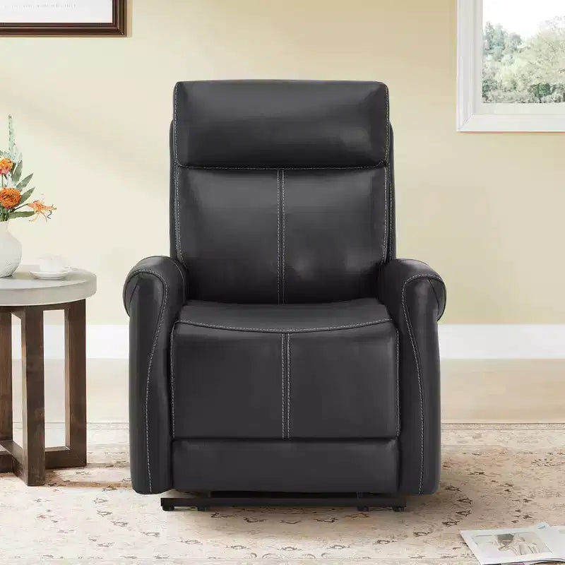 Wall Hugger Power Recliner with USB Ports, Faux Leather, 3 Positions, 350 lbs