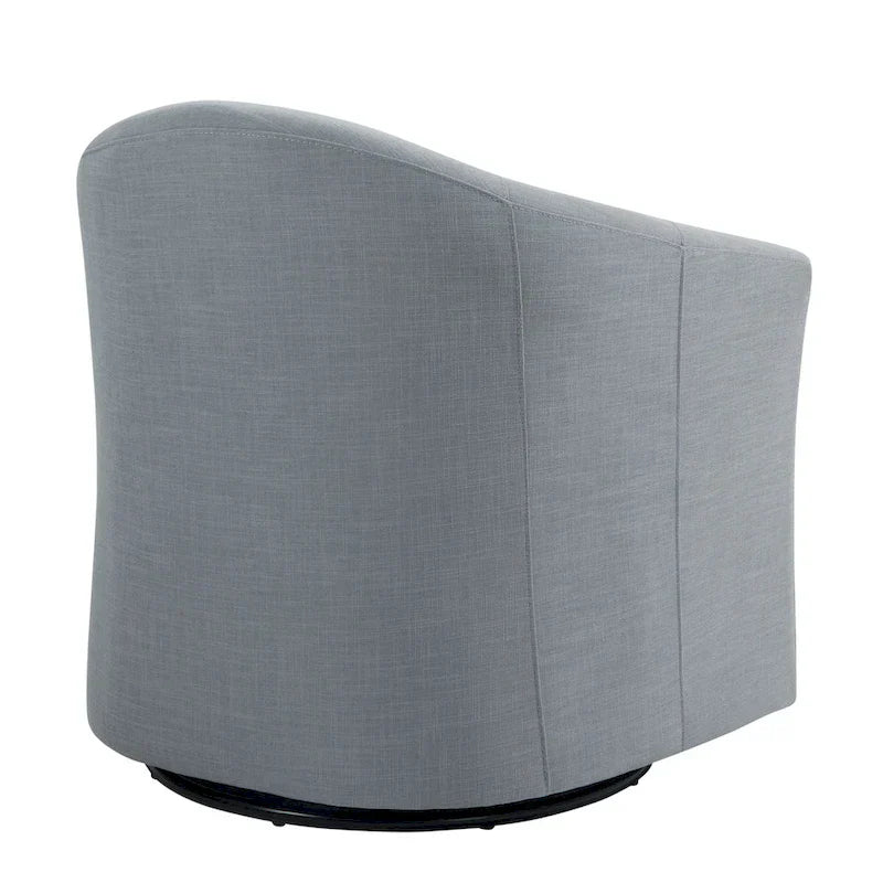 Set of 2 Modern Upholstered Swivel Barrel Chair Living Room Accent Chair