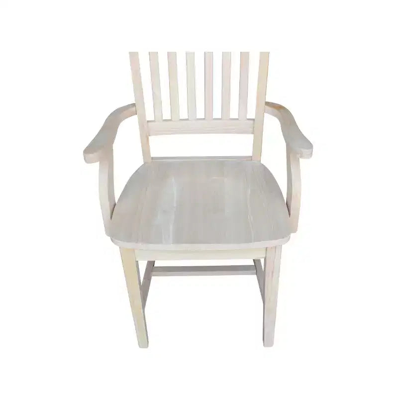 Mission Side Chair with Arms – Unfinished Solid Wood