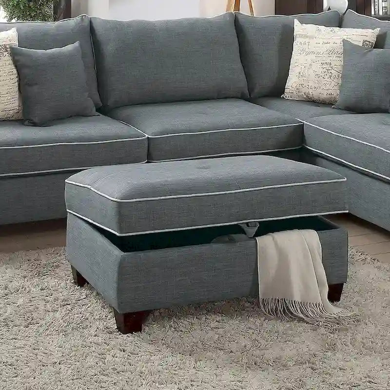 3 Piece Fabric Sectional Sofa